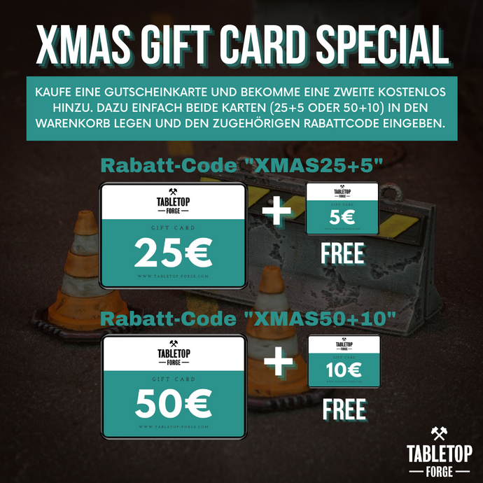 XMAS Gift Card Special bei Tabletop Forge